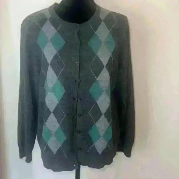Croft & Barrow argyle‎ cardigan - Picture 1 of 4